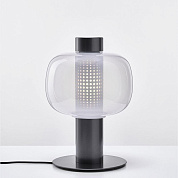 BONBORI - lampe de table/Verre transparent et pied noir - CGC38+CCS846