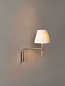 BC3WA02 Santa & Cole BC BC3; SATIN NICKEL WITH MOVEABLE ARM AND BEECH WOOD HANDLE NA Накладное бра белый — фото 2
