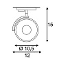 143731 SLV 1PHASE-TRACK, KALU TRACK LEDDISK светильник 12W, 3000К, белый