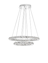 Chrome Aluminium & Crystal LED 40 Watt 220-240 Volt 2400Lm 3500K IP20 L: 64 W: 44 H: 120 cm
