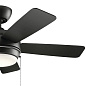 42" Starkk Fan Satin Black люстра-вентилятор 330171SBK Kichler — фото 2