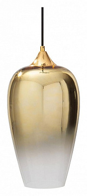 подвесной светильник в форме капли из золотистого металла