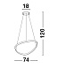 9357064 ARIES Novaluce светильник LED 32Вт 230В 1770Lm 3000K IP20