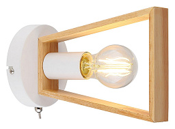 A8030AP-1WH Arte Lamp Brussels настенный светильник с деревянной рамкой и стеклянным плафоном