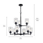 Winslow 9 Light Chandelier Black люстра 44031BK Kichler — фото 4