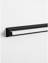 Sandy Black Steel, Aluminium & Glossy Acrylic LED 27Watt 220-240Volt 2160Lm IP44 3000-4000K CCT by Dip Switch L:85 W:5 H:4.5 cm