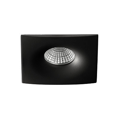 встраиваемый квадратный спот чёрного цвета