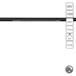 A7497PL-1BK Arte Lamp OPTIMA встраиваемый магнитный светильник для трековой системы 48V