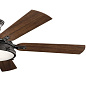 60" Hatteras Bay Fan Anvil Iron люстра-вентилятор 310017AVI Kichler — фото 7