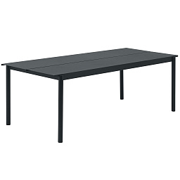 обеденный стол стальной антрацит 90x220 см