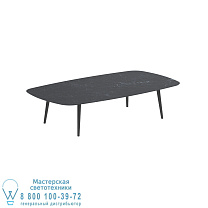 ВЫСОКИЙ СТОЛ STYLETTO LOUNGE 220x120CM, АЛЮМИНИЕВЫЕ НОЖКИ, АНТРАЦИТОВАЯ КЕРАМИЧЕСКАЯ СТОЛЕШНИЦА NERO MARQUINA Royal Botania