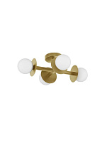 Opal Glass Brass Gold Metal LED G9 4x5 Watt 100-240Volt IP20 Bulb Excluded L: 51 W: 37 H: 17 cm