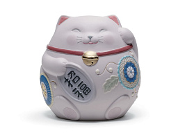1008530 Lladro Japanese Traditions фарфоровая фигурка кота с поднятой лапой