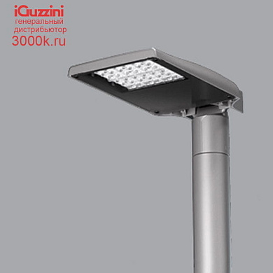 EQ62 Street iGuzzini Pole-mounted system - STCy0.5 optic - Neutral White - Midnight - ø46-60-76mm