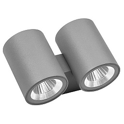 352692 Lightstar Paro led уличный накладной светильник с двумя плафонами серого цвета