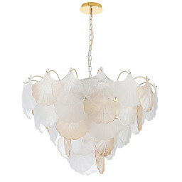 BONITA SP12 Crystal Lux BONITA многоярусная люстра с абажурами в форме лепестков из полупрозрачного материала