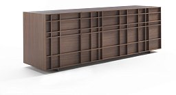 Буфет Kilt Porada с резным фасадом из ореха KILT-CREDENZA-L0N0AC-PEWTER