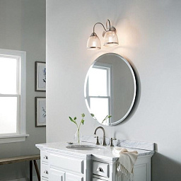 Voclain 16" 2 Light Vanity Light with Mesh Shade Brushed Nickel настенный светильник 55042NI Kichler