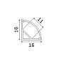 203126 Ideal Lux SLOT ANG TONDO D16xD16 2000 mm WH surface profile белый — фото 3
