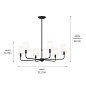 Pallas 32.25" 6 Light Chandelier Black люстра 52516BK Kichler — фото 11
