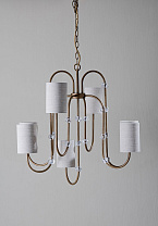 French Brass shown with 7 x 4 Cylinders in Natural linen with Cream Card lining