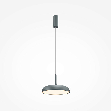 подвесной светильник с дисковым плафоном серого цвета