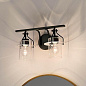 Everett 16" 2 Light Vanity Light Black настенный светильник 55078BK Kichler — фото 2