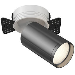 C058CL-1WGF Maytoni Focus встраиваемый потолочный светильник цилиндрический белый с графитовым корпусом