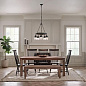 Grainger 24.37" 5 Light Chandelier Weathered Zinc Clear Water Glass люстра 82336 Kichler — фото 2