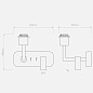 Настенный светильник для чтения Astro Lighting Side by Side матовый черный — фото 6