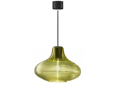 подвесной светильник с зеленым стеклянным плафоном