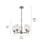 Winslow 5 Light Chandelier Brushed Nickel люстра 44030NI Kichler