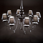 111896 Ideal Lux BLANCHE SP8 NERO chandelier черный — фото 1