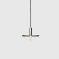 oran pendant kap glass, cylinder, brushed silver
