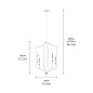 Armand 27" 4 Light Foyer Pendant in a White Finish подвесной светильник 52351WH Kichler — фото 4