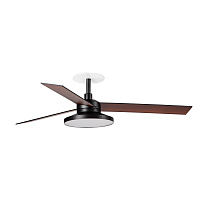 RUDDER RECESSED TAK 3 L Black/walnut fan Wall Control black 3000K