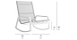 Stack Садовое кресло-качалка Batyline с подлокотниками GANDIABLASCO