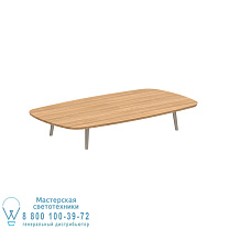 НИЗКИЙ СТОЛ STYLETTO LOUNGE 220x120CM, АЛЮМИНИЕВЫЕ НОЖКИ, ПЕСОК, СТОЛЕШНИЦА, ТИК Royal Botania