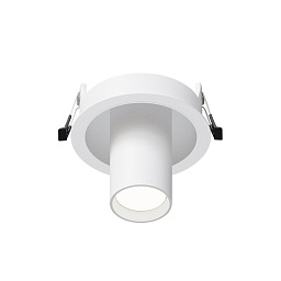 C048CL-01-GU10-W Maytoni Focus встраиваемый потолочный светильник белого цвета цилиндрической формы