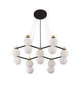 Opal Glass Satin Gold & Matt Black Metal LED G9 14x5 Watt 100-240Volt IP20 Bulb Excluded L: 73 W: 64 H: 143 cm