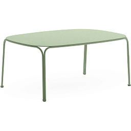 06194VE Kartell Hiray журнальный столик с металлическими ножками зеленого оттенка