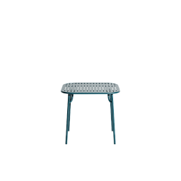 M0743226 La Petite Friture WEEK-END Квадратный стол садовый металлический сине-зеленый