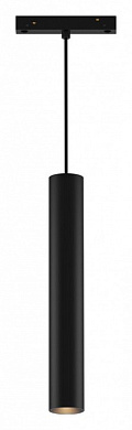 магнитный подвесной трековый светильник цилиндрической формы 10Вт черного цвета для трека 48V