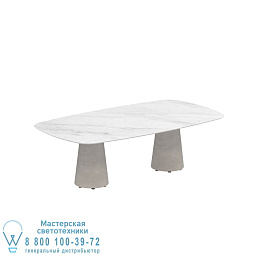 Conix oval table 220x120cm low dining concrete Royal Botania Conix уличный стол