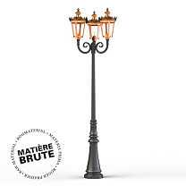 Louvre N° 10; one-piece clear glass E27 105W; Raw copper