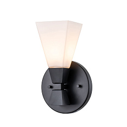BOWTIE-1-MB Elstead Bowtie настенное бра с коническим матовым стеклянным плафоном и компактным круглым основанием