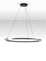 Triac Dimmable Sandy Black Aluminium & Prismatic Lens LED 43 Watt 220-240 Volt 2795Lm IP20 3000K D:85 H:200 cm