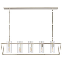 Presidio Large Linear Lantern полированный никель с прозрачным стеклом