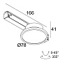 23124 9215 B Delta Light PR SPLITLINE M26L/M35R — трековый светильник Haloscan Mp — фото 1