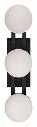 SL6610.401.03 ST-Luce MONRO настенный светильник с тремя круглыми плафонами на чёрной планке